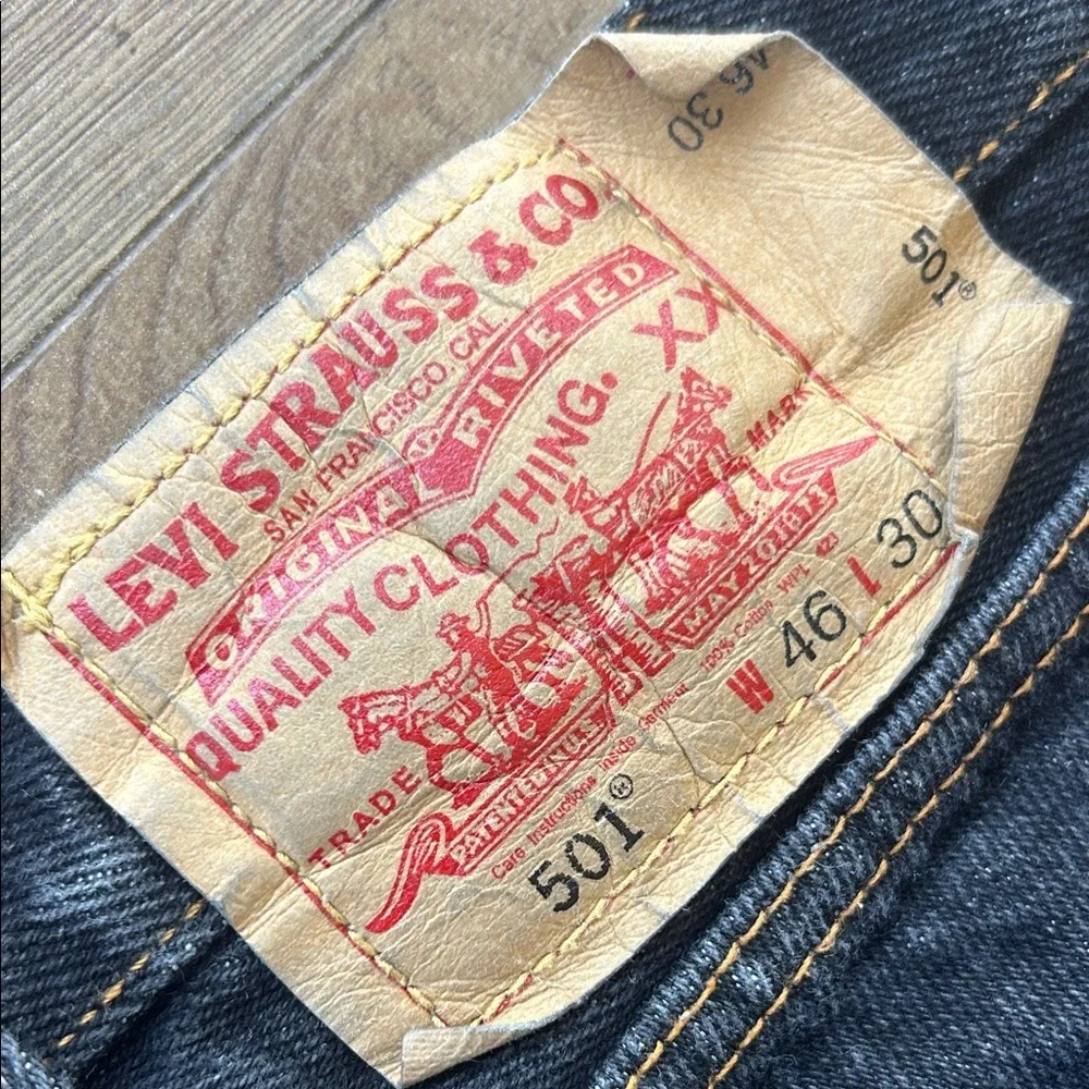 Levi’s Vintage XX Black Denim Jeans ! 46x30